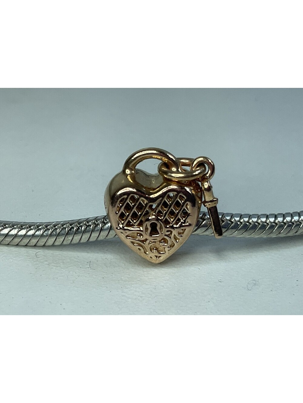Pandora Rose Gold  Love You Lock Charm Retired